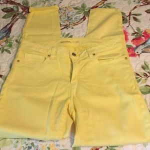 Bright yellow jeans